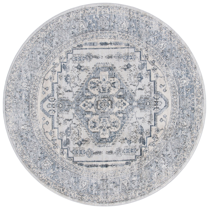 SAFAVIEH Oregon Collection ORE877M Light Blue / Ivory Rug Image 5