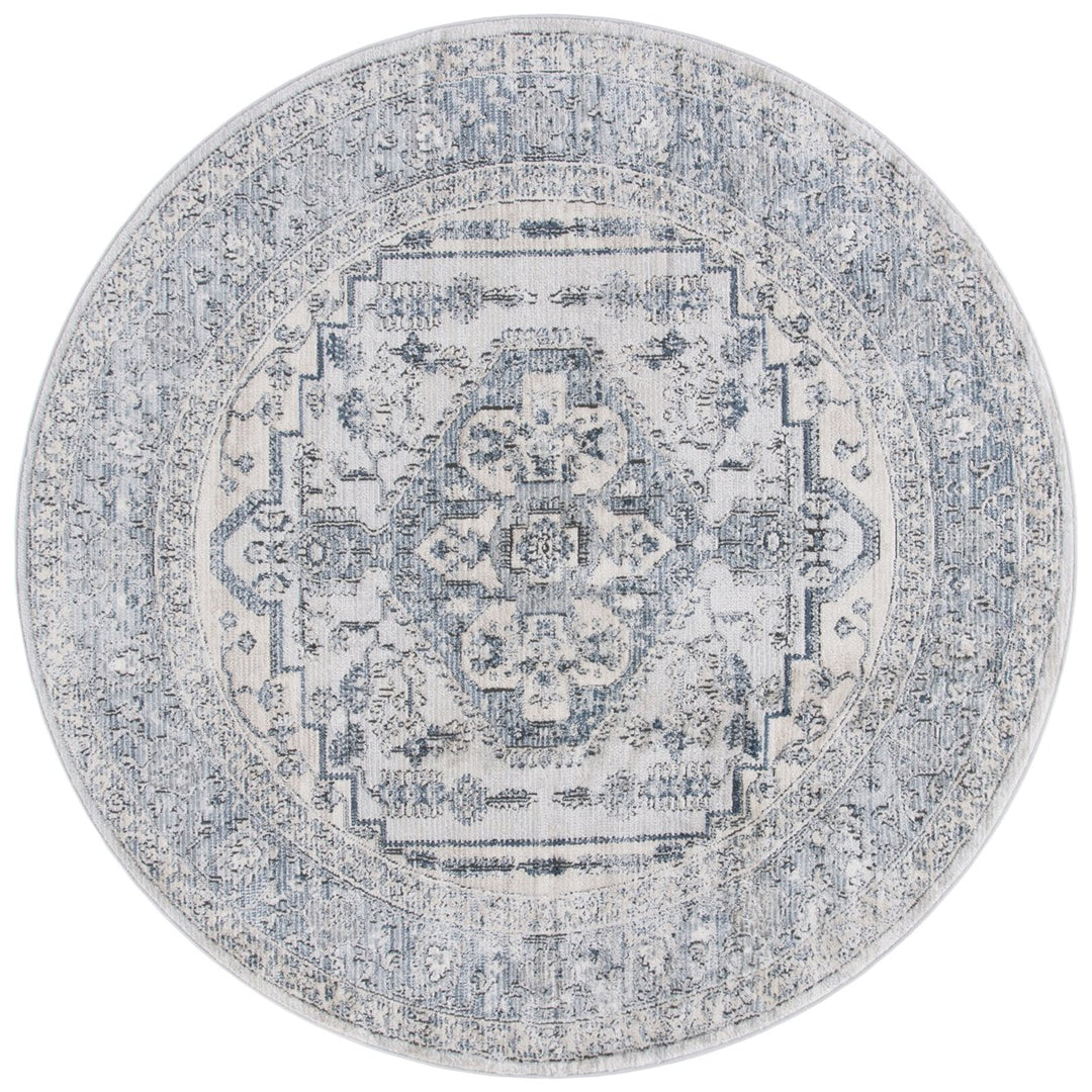 SAFAVIEH Oregon Collection ORE877M Light Blue / Ivory Rug Image 1