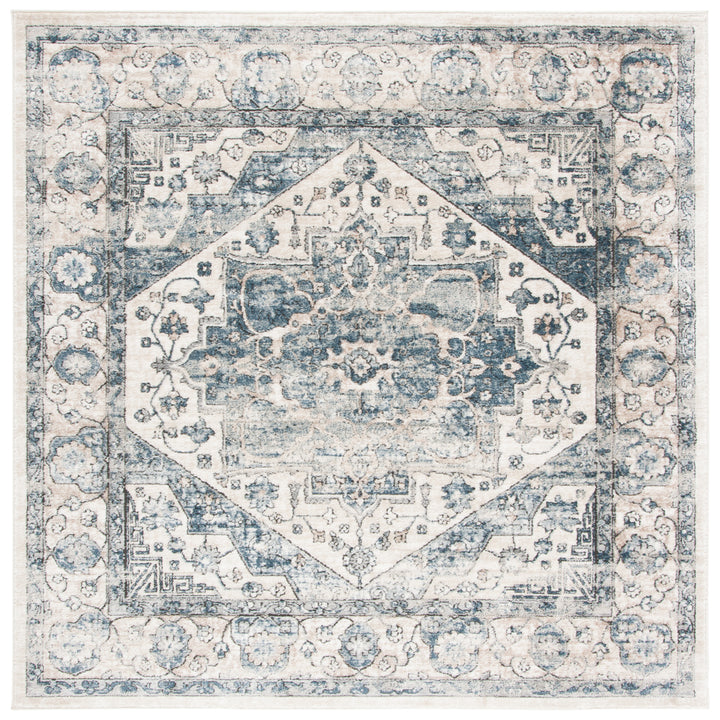 SAFAVIEH Oregon Collection ORE868A Ivory / Blue Rug Image 5