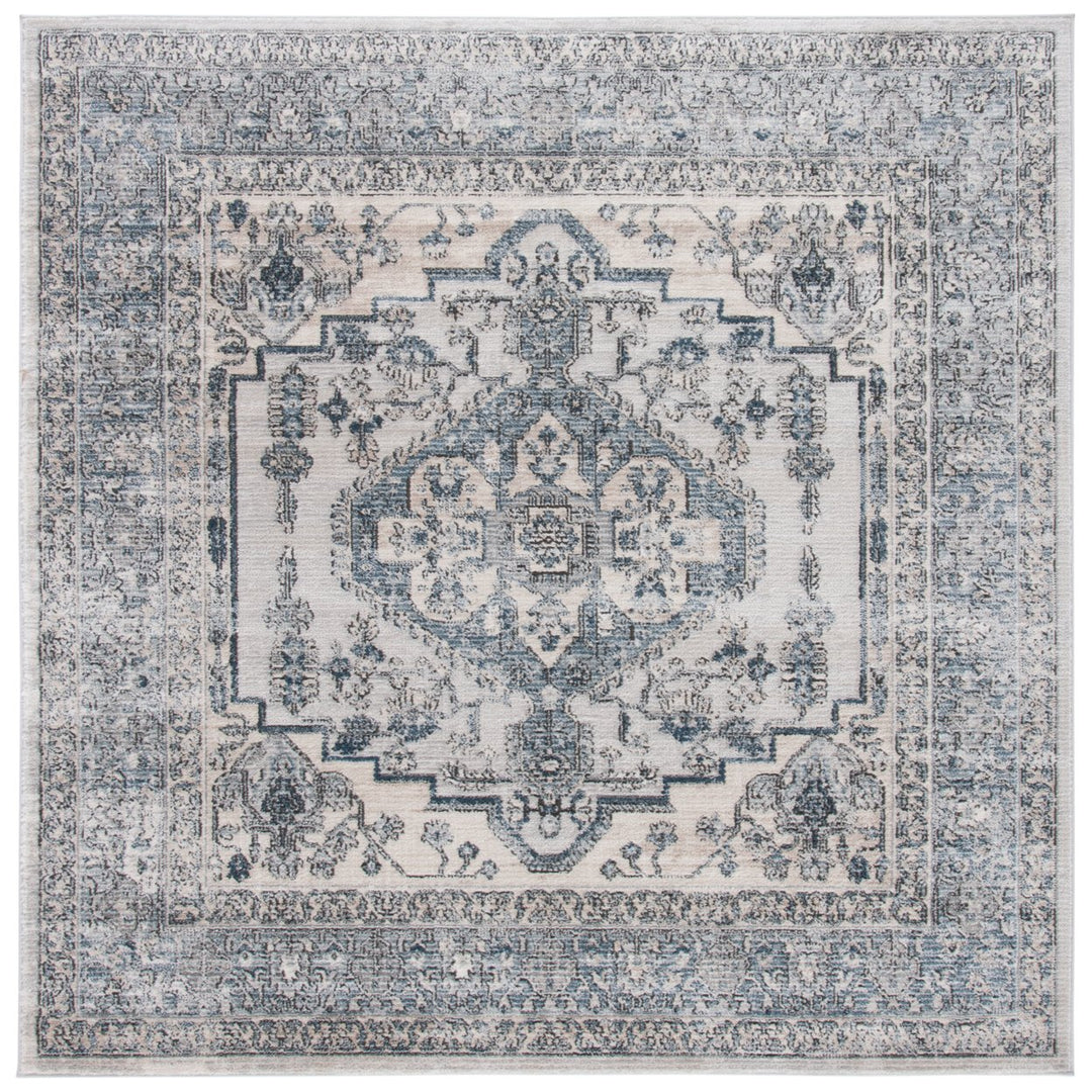 SAFAVIEH Oregon Collection ORE877M Light Blue / Ivory Rug Image 1