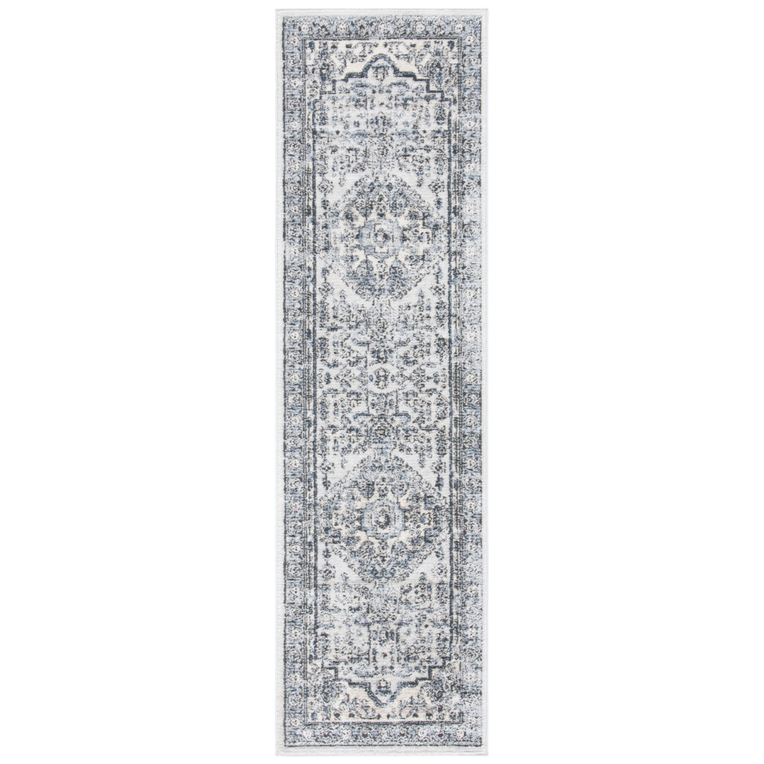 SAFAVIEH Oregon Collection ORE877M Light Blue / Ivory Rug Image 8