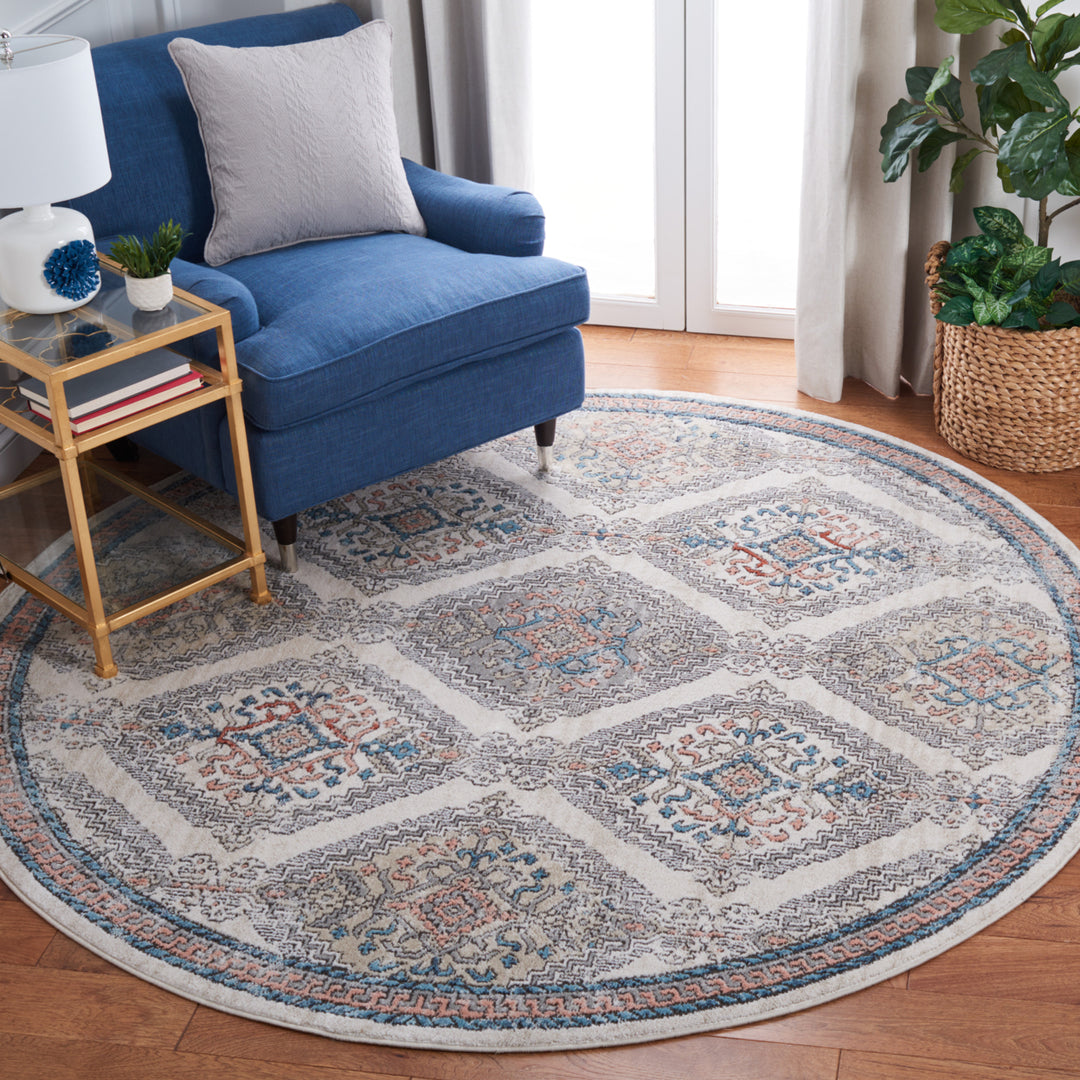 SAFAVIEH Oregon Collection ORE885F Grey / Ivory Rug Image 2