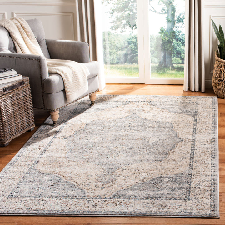 SAFAVIEH Oregon Collection ORE895A Beige / Grey Rug Image 1