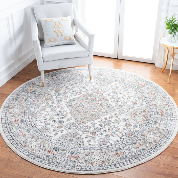 SAFAVIEH Oregon Collection ORE883F Grey / Ivory Rug Image 8