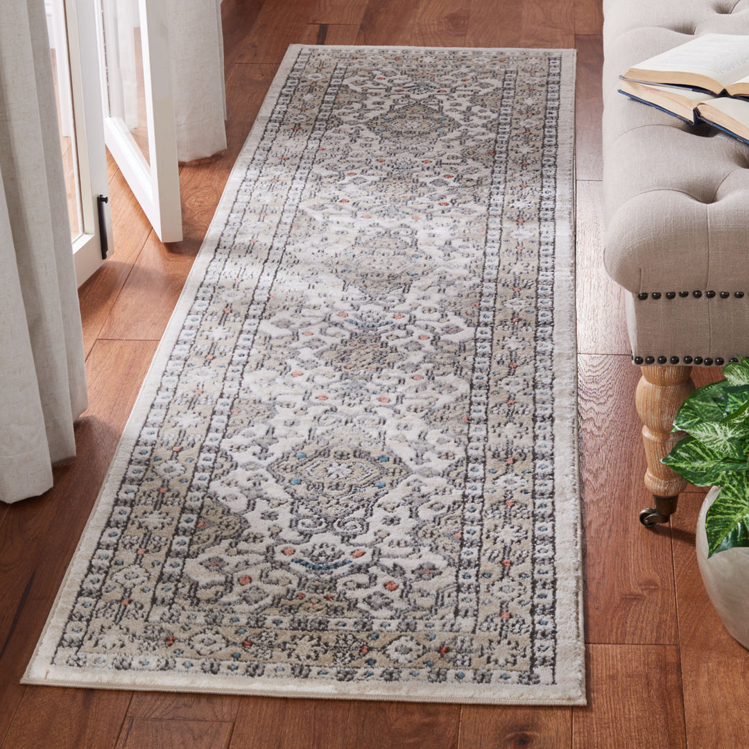 SAFAVIEH Oregon Collection ORE883F Grey / Ivory Rug Image 9