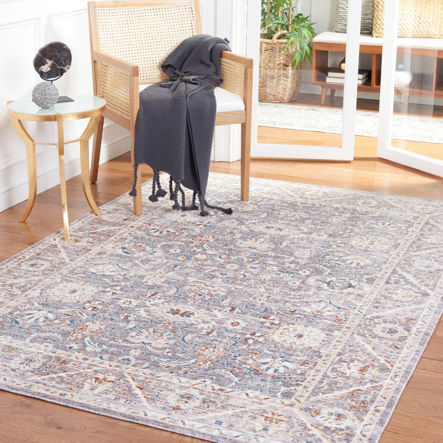 SAFAVIEH Olympia Collection OPA210F Grey / Ivory Rug Image 1