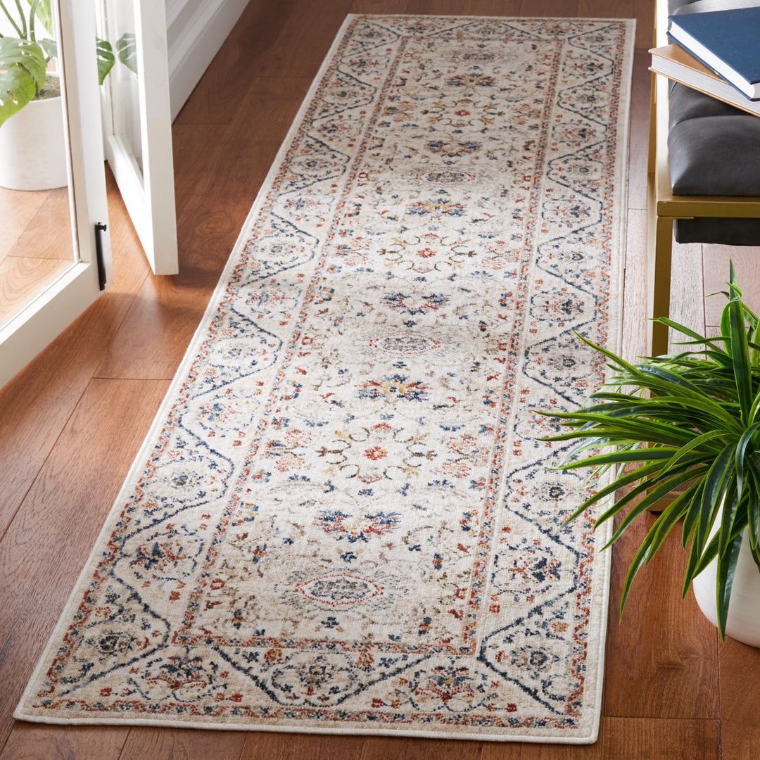 SAFAVIEH Olympia Collection OPA210A Ivory / Navy Rug Image 4