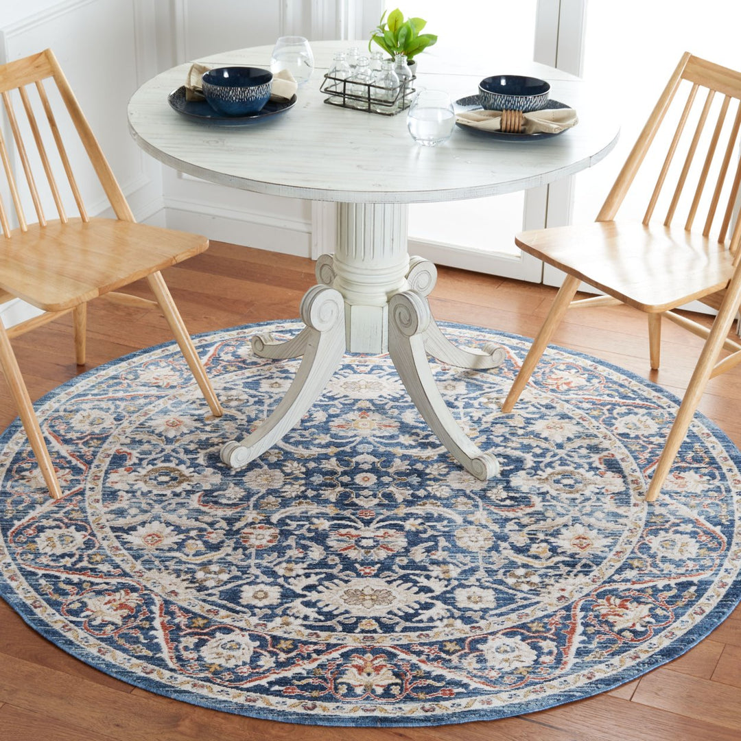 SAFAVIEH Olympia Collection OPA210N Navy / Ivory Rug Image 3