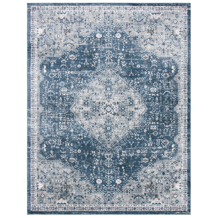 SAFAVIEH Oregon Collection ORE858N Navy / Ivory Rug Image 2