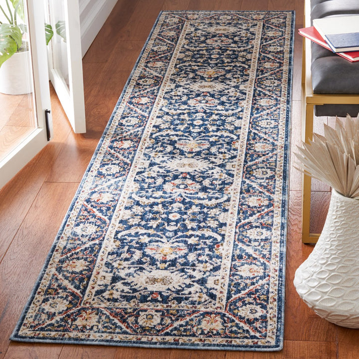 SAFAVIEH Olympia Collection OPA210N Navy / Ivory Rug Image 4