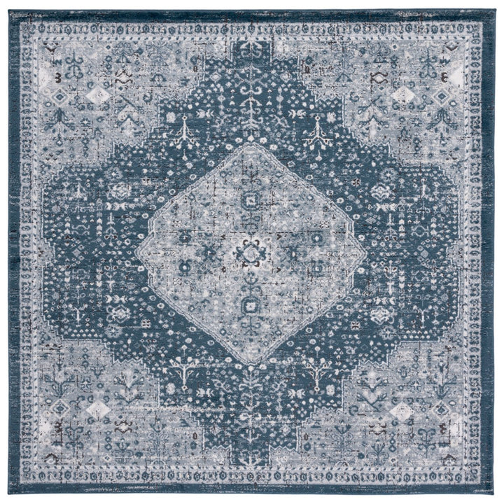 SAFAVIEH Oregon Collection ORE858N Navy / Ivory Rug Image 6