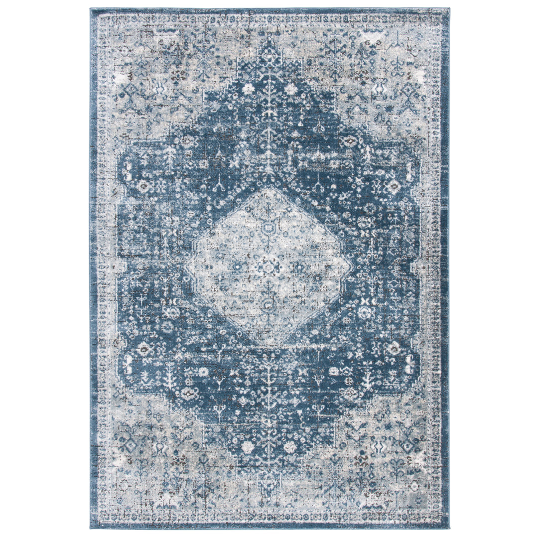 SAFAVIEH Oregon Collection ORE858N Navy / Ivory Rug Image 4