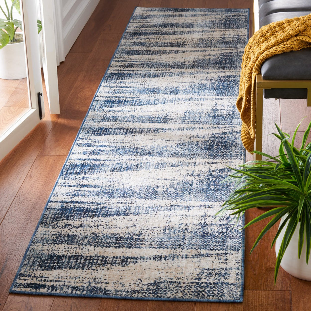 SAFAVIEH Olympia Collection OPA220N Blue / Ivory Rug Image 4