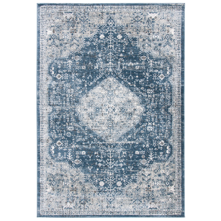 SAFAVIEH Oregon Collection ORE858N Navy / Ivory Rug Image 5