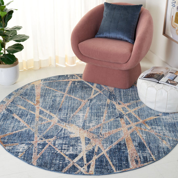 SAFAVIEH Olympia Collection OPA222N Blue / Navy Rug Image 3