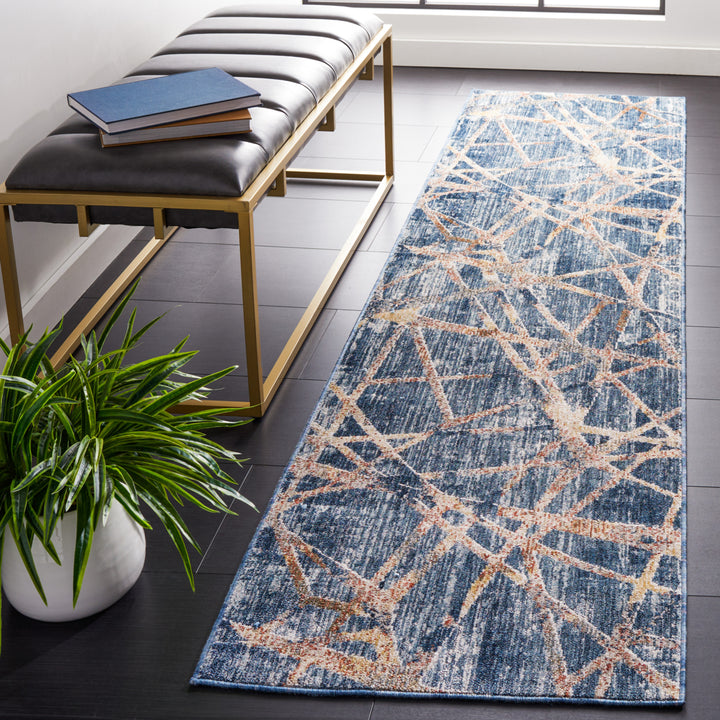 SAFAVIEH Olympia Collection OPA222N Blue / Navy Rug Image 4