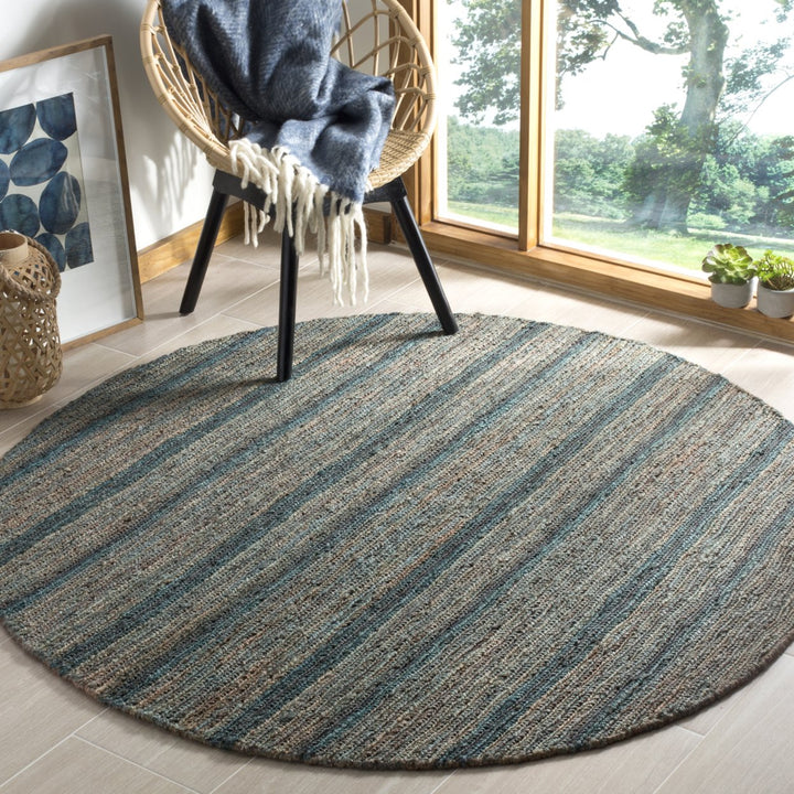 SAFAVIEH Organic Collection ORG115A Handmade Blue Rug Image 2