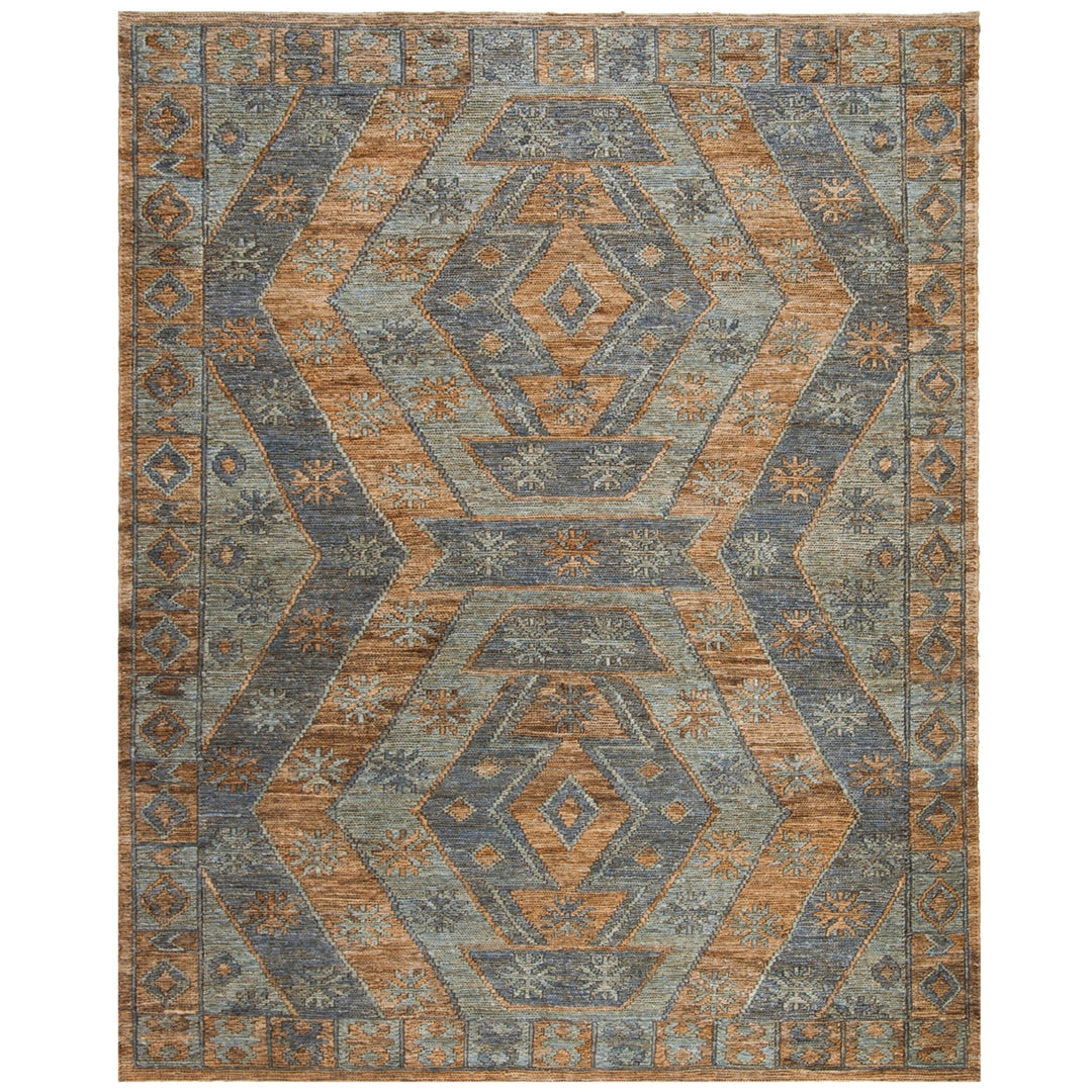 SAFAVIEH Organic ORG701A Handwoven Slate / Natural Rug Image 1