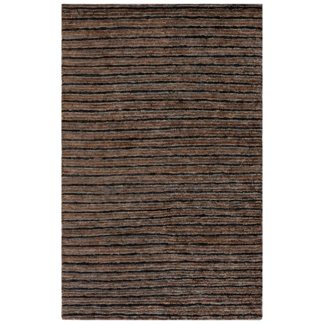 SAFAVIEH Organic ORG215A Handmade Charcoal / Charcoal Rug Image 6