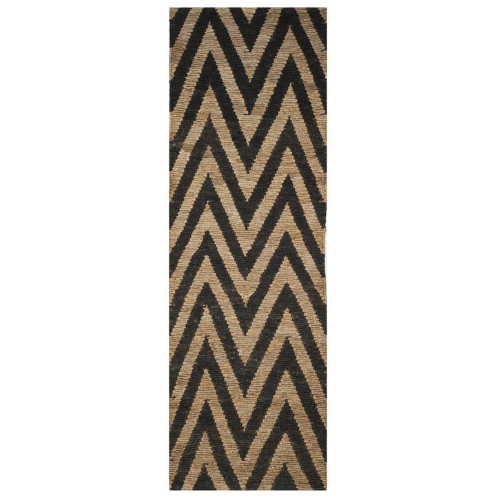 SAFAVIEH Organic ORG515A Hand-knotted Black / Natural Rug Image 1