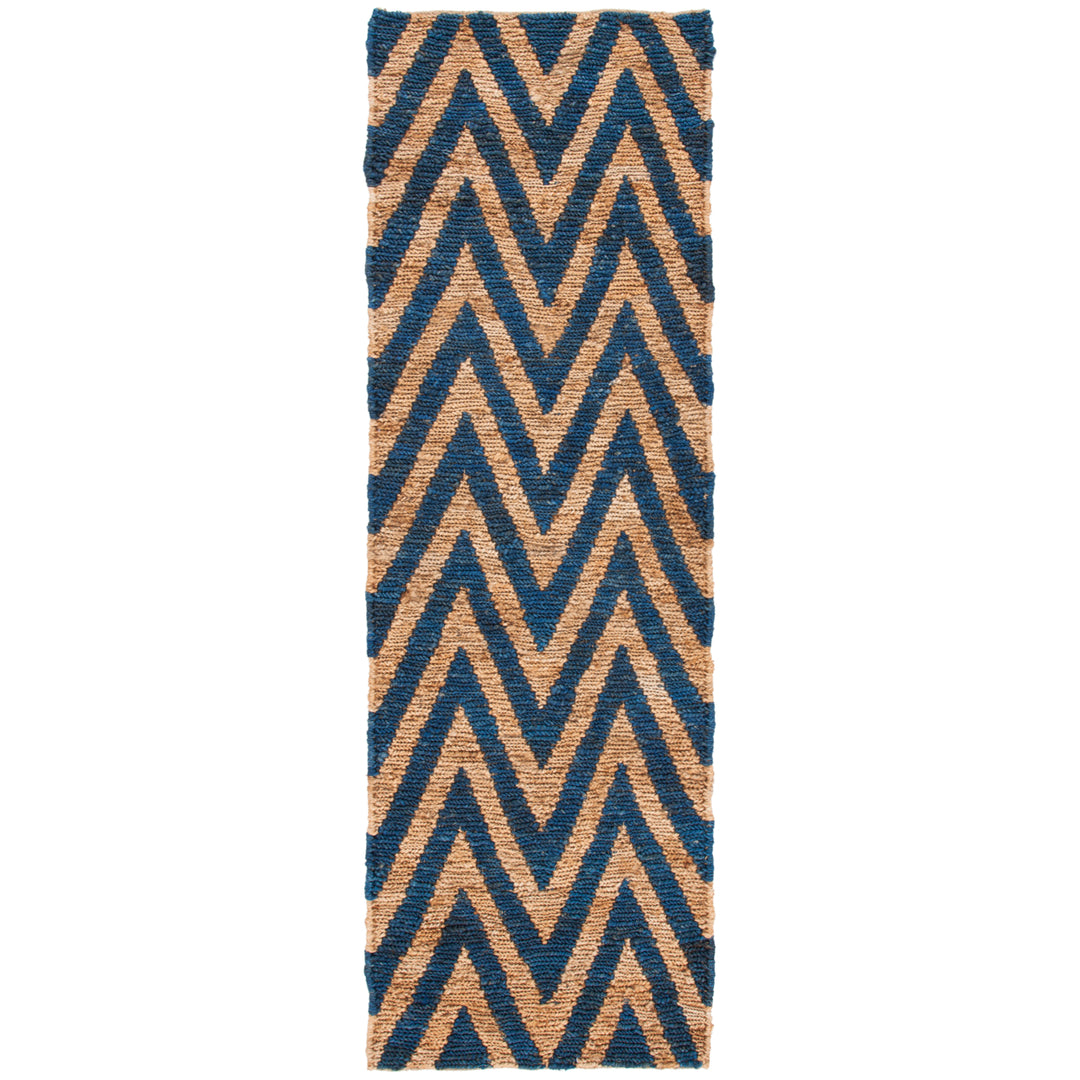 SAFAVIEH Organic ORG515B Hand-knotted Blue / Natural Rug Image 3