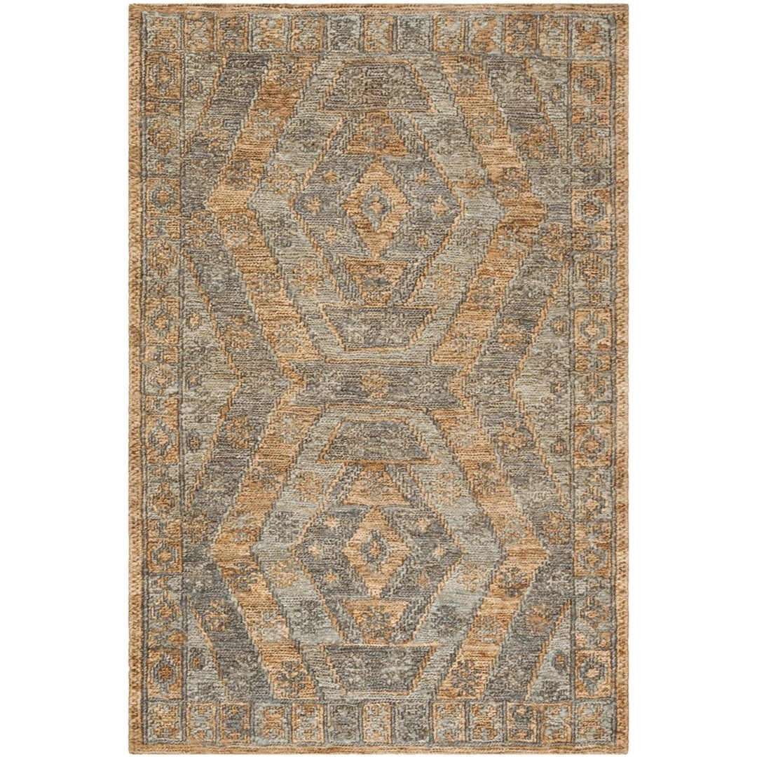 SAFAVIEH Organic ORG701A Handwoven Slate / Natural Rug Image 5