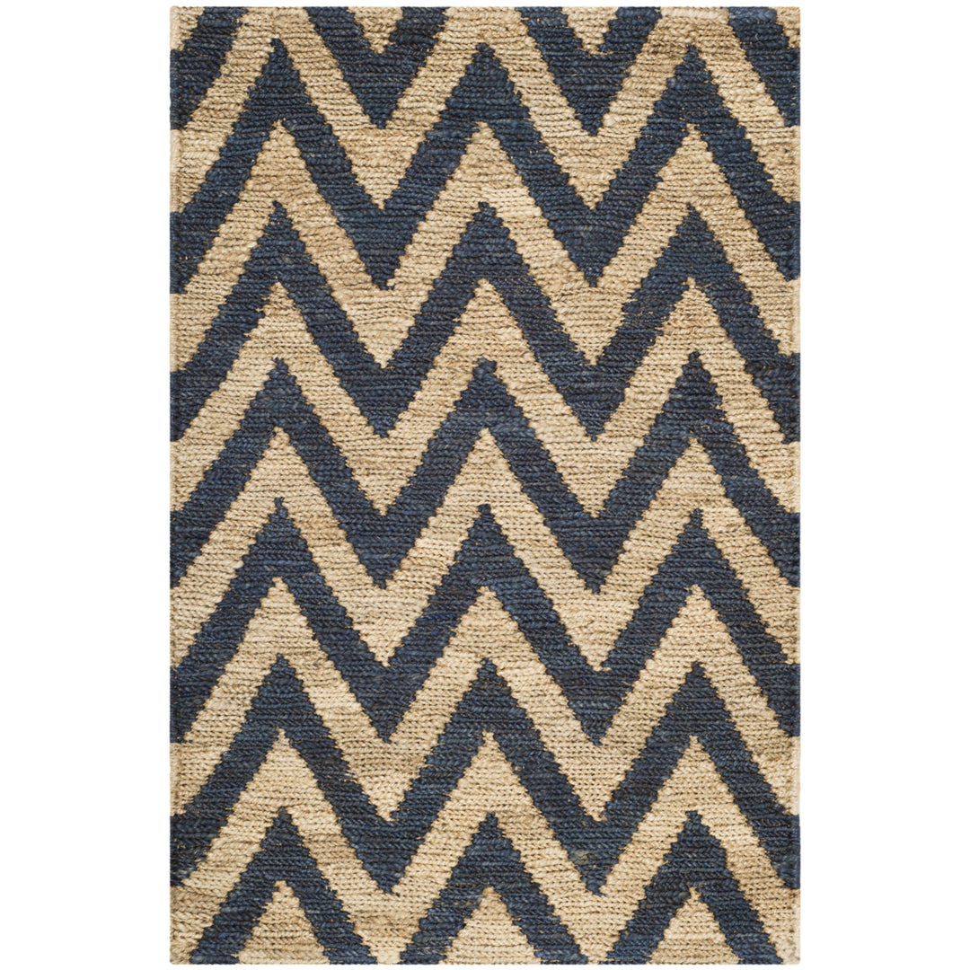 SAFAVIEH Organic ORG515B Hand-knotted Blue / Natural Rug Image 5