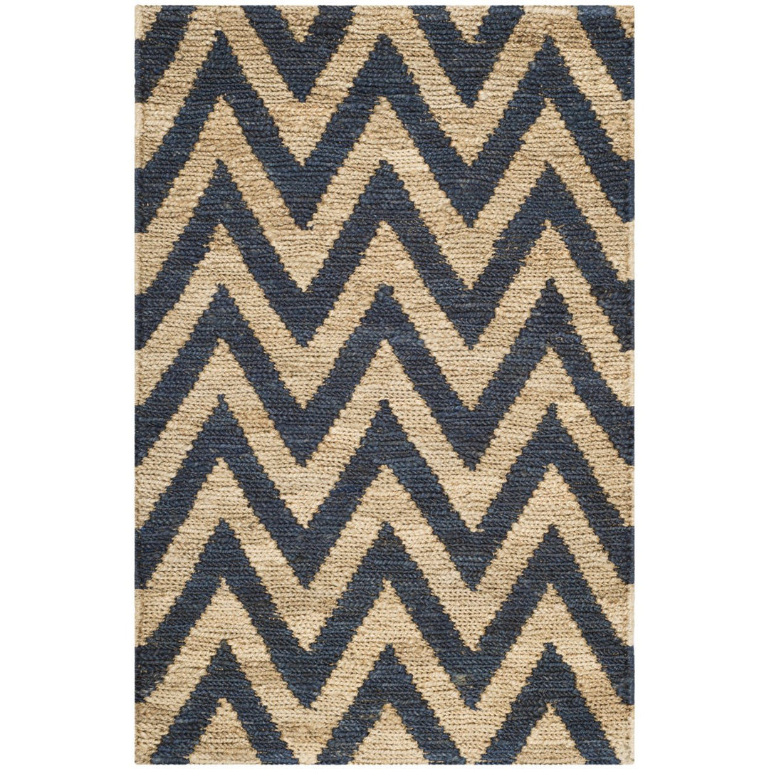 SAFAVIEH Organic ORG515B Hand-knotted Blue / Natural Rug Image 1