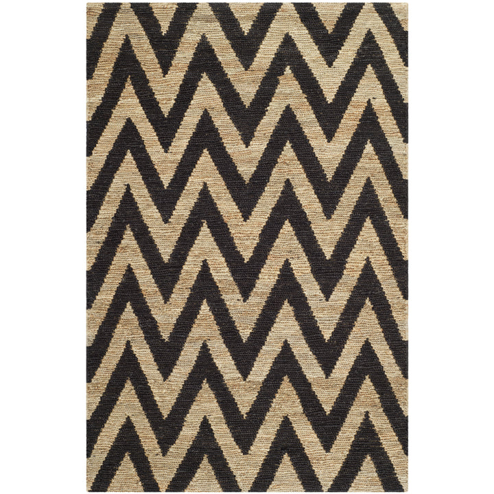 SAFAVIEH Organic ORG515A Hand-knotted Black / Natural Rug Image 6