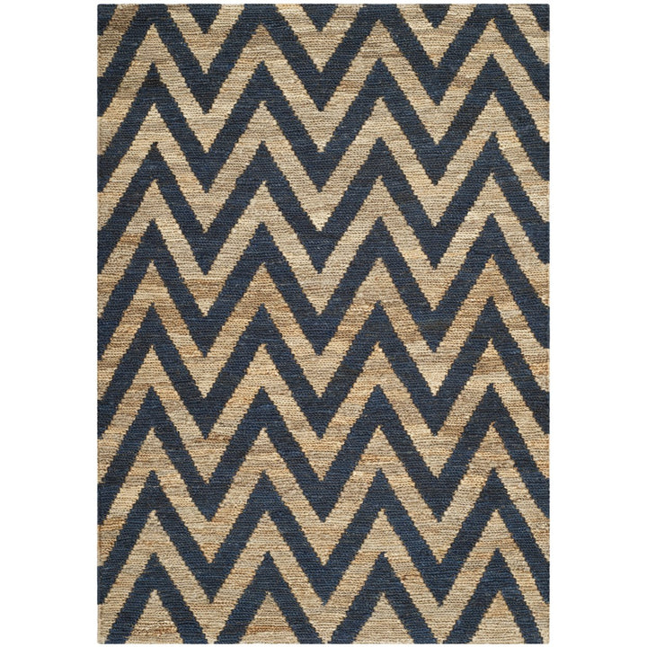 SAFAVIEH Organic ORG515B Hand-knotted Blue / Natural Rug Image 1