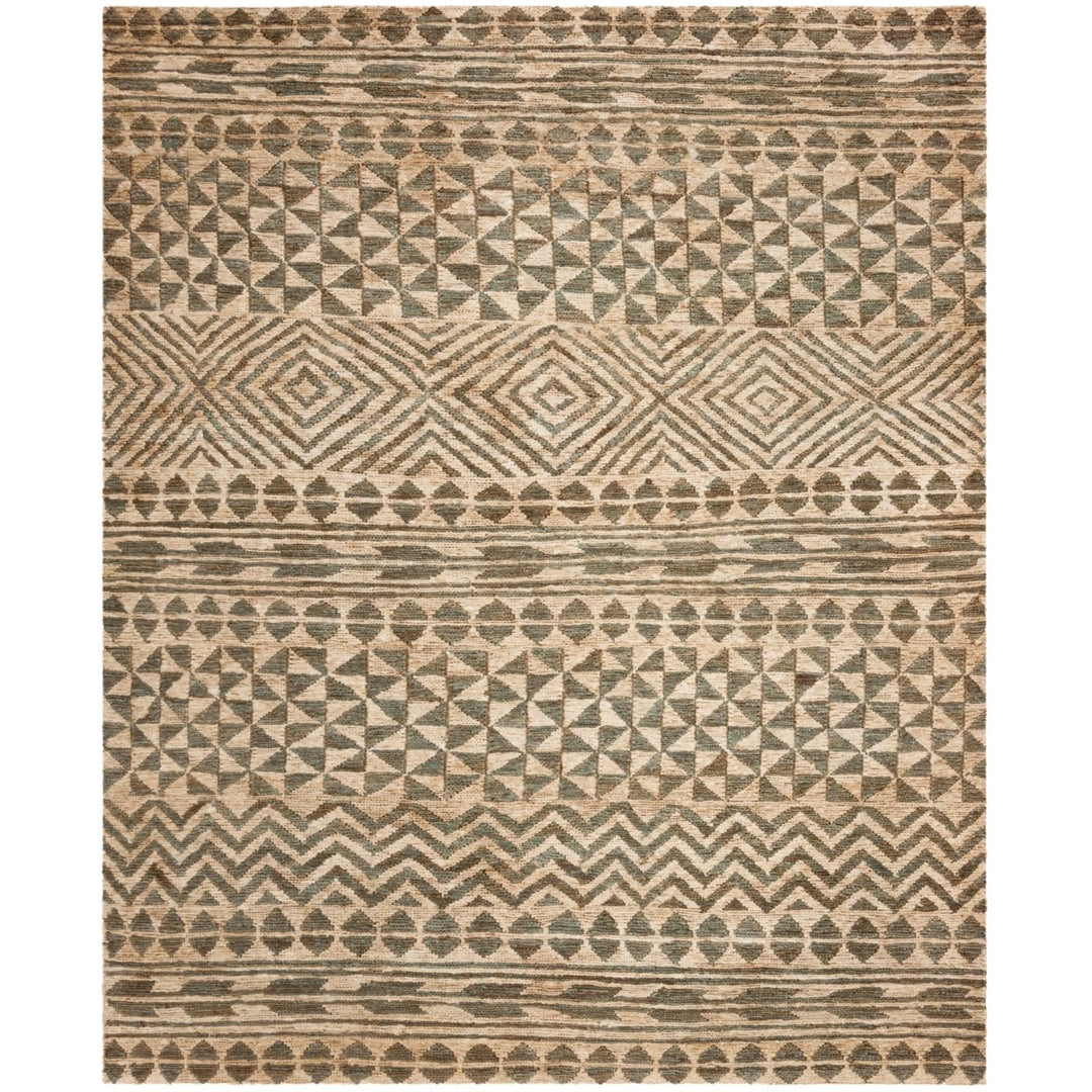 SAFAVIEH Organic ORG703A Handwoven Slate / Natural Rug Image 1