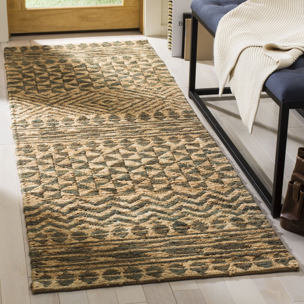 SAFAVIEH Organic ORG703A Handwoven Slate / Natural Rug Image 2