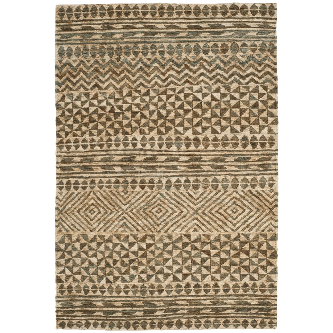 SAFAVIEH Organic ORG703A Handwoven Slate / Natural Rug Image 6