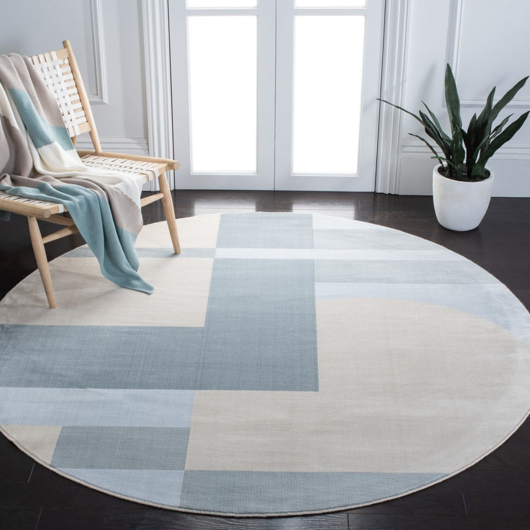 SAFAVIEH Orwell Collection ORW301B Beige / Blue Rug Image 2