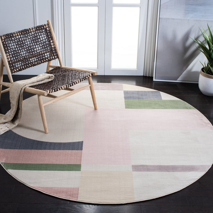 SAFAVIEH Orwell Collection ORW301C Beige / Pink Rug Image 2