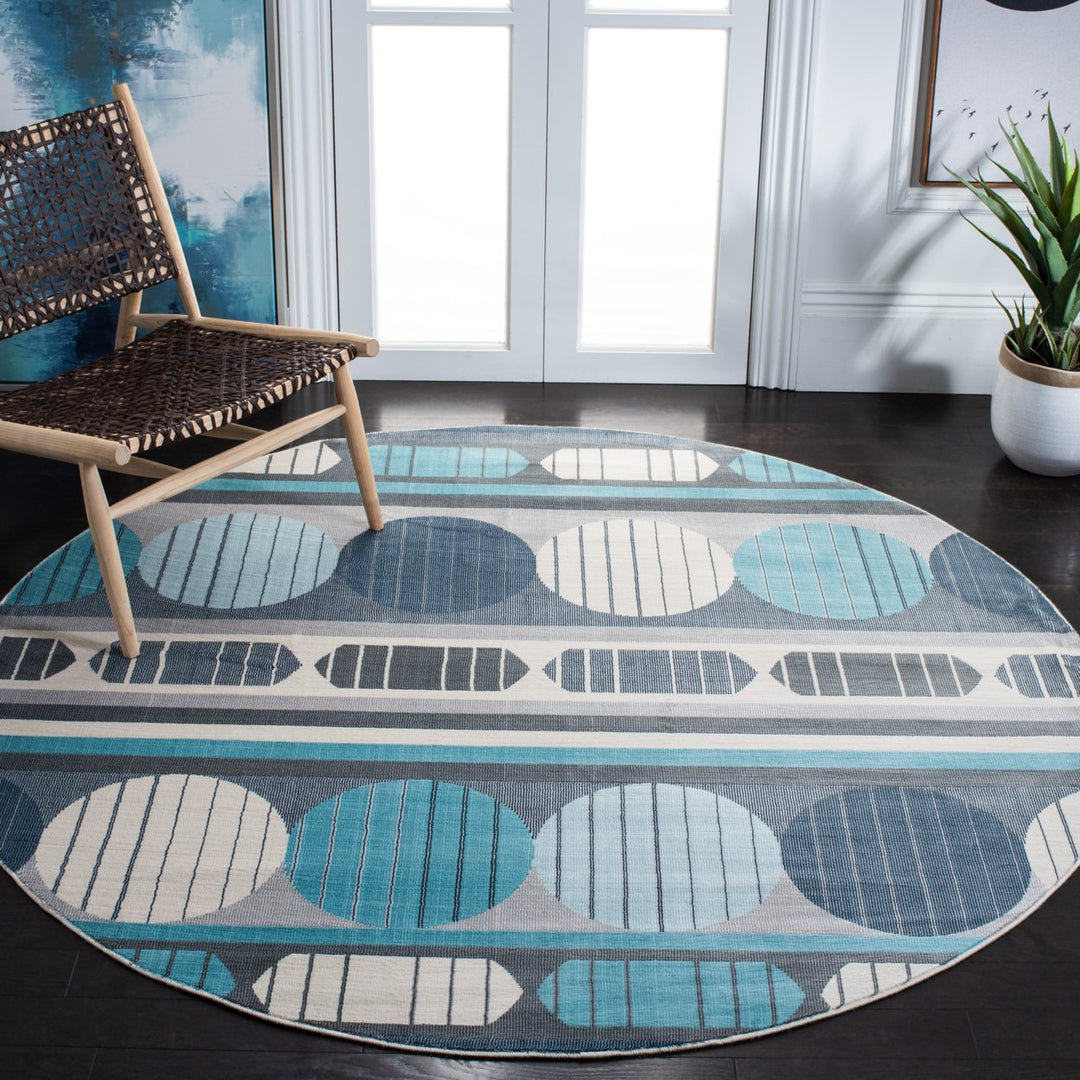 SAFAVIEH Orwell Collection ORW367F Grey / Aqua Rug Image 2