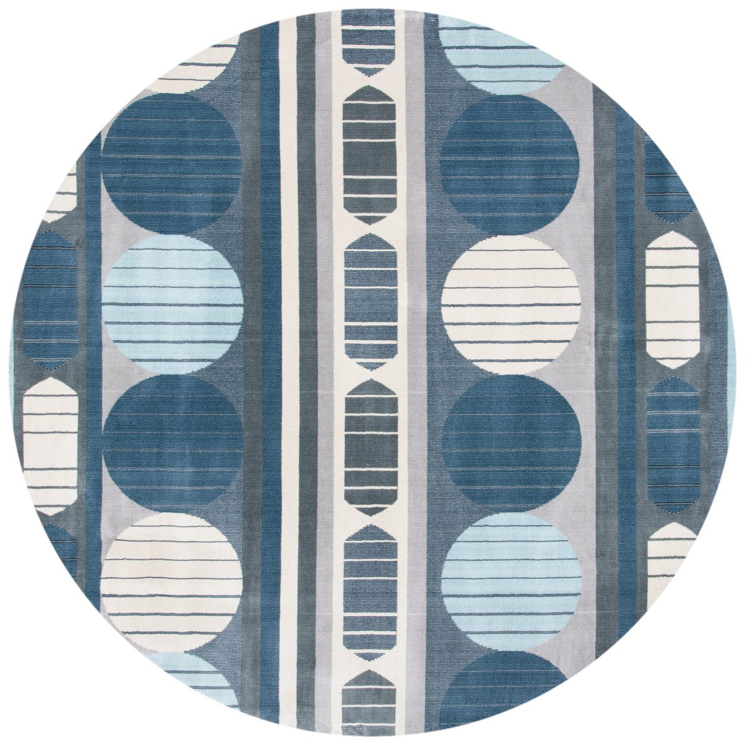 SAFAVIEH Orwell Collection ORW367G Grey / Blue Rug Image 1