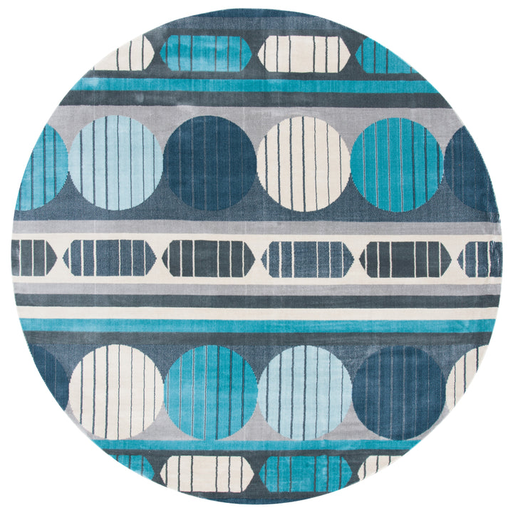 SAFAVIEH Orwell Collection ORW367F Grey / Aqua Rug Image 4