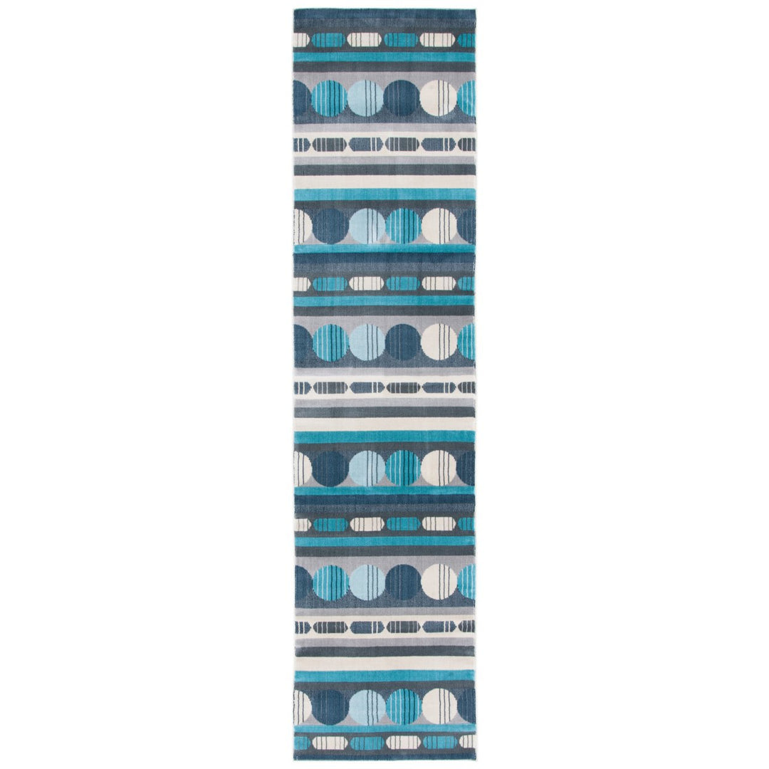 SAFAVIEH Orwell Collection ORW367F Grey / Aqua Rug Image 5