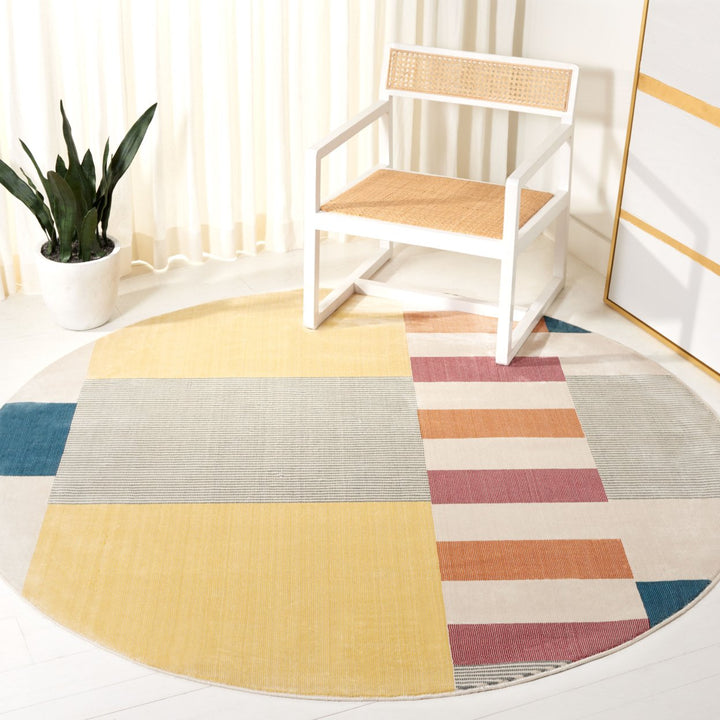 SAFAVIEH Orwell Collection ORW369B Beige / Yellow Rug Image 2