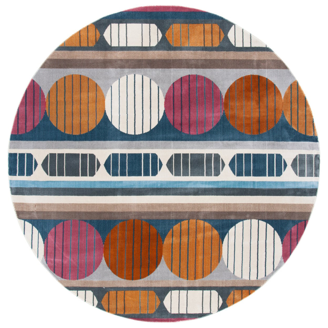 SAFAVIEH Orwell Collection ORW367H Grey / Orange Rug Image 1