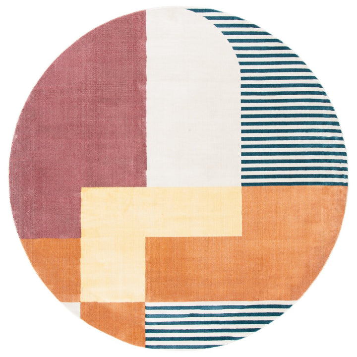 SAFAVIEH Orwell Collection ORW368P Rust / Yellow Rug Image 4