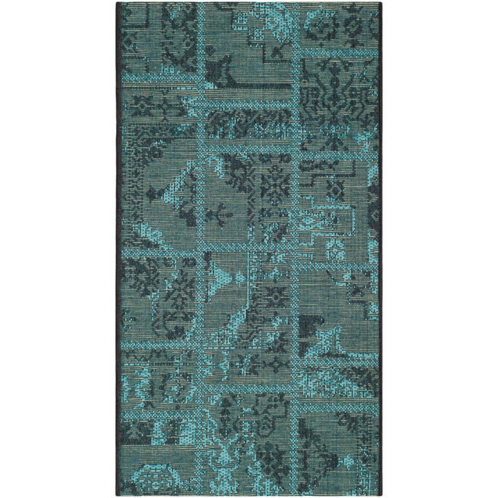 SAFAVIEH Palazzo PAL121-56C4 Black / Turquoise Rug Image 6