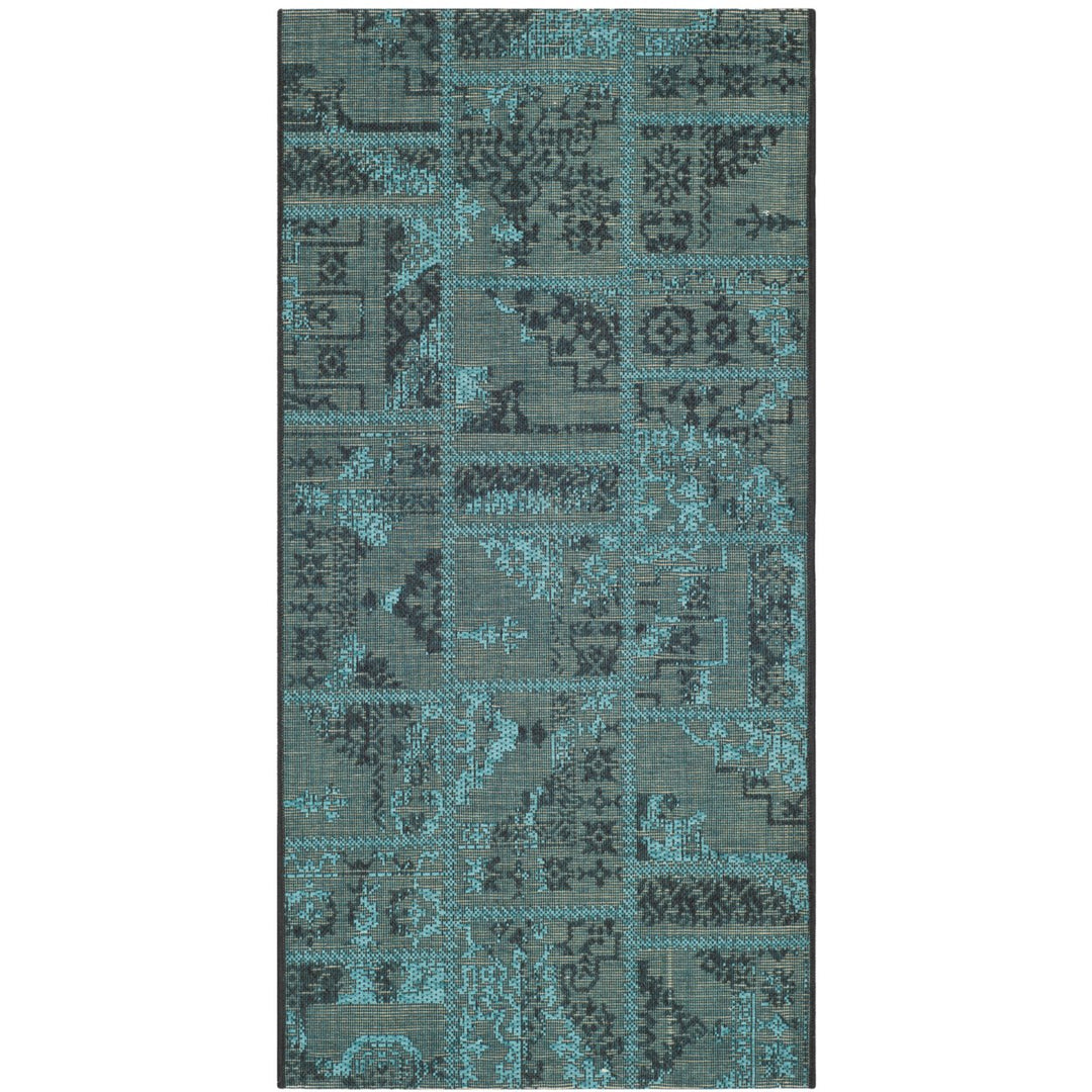 SAFAVIEH Palazzo PAL121-56C4 Black / Turquoise Rug Image 7