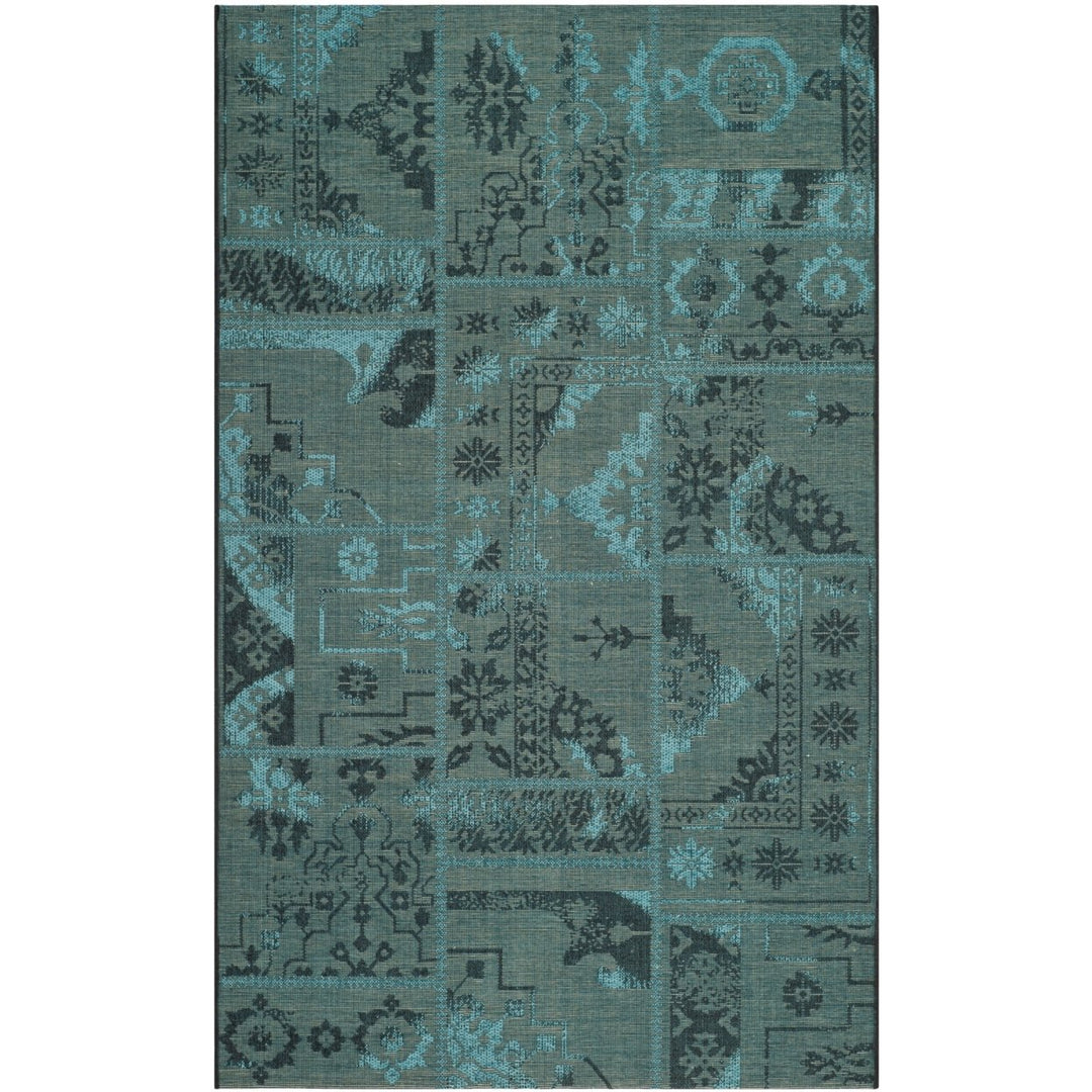 SAFAVIEH Palazzo PAL121-56C4 Black / Turquoise Rug Image 1