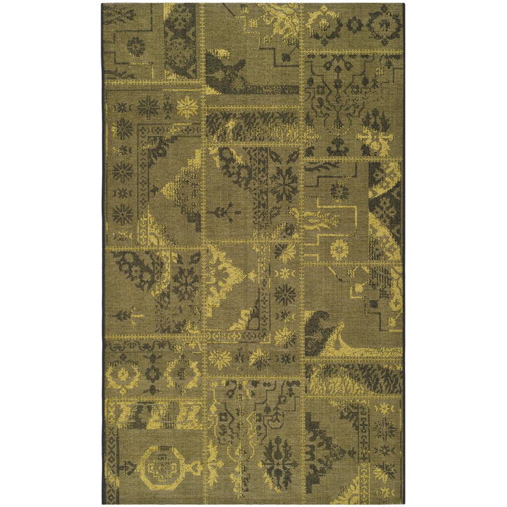 SAFAVIEH Palazzo Collection PAL121-56C10 Black / Green Rug Image 1