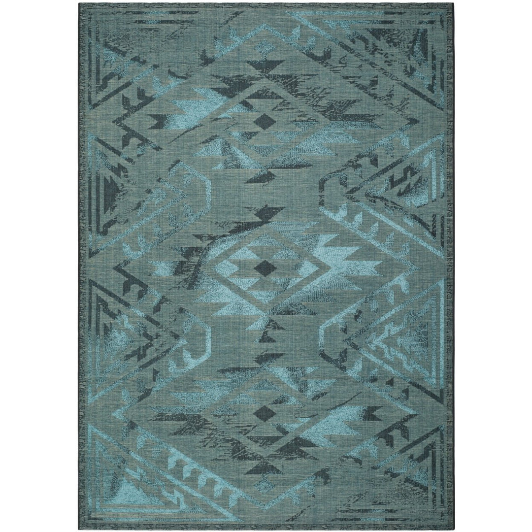 SAFAVIEH Palazzo PAL122-56C4 Black / Turquoise Rug Image 1