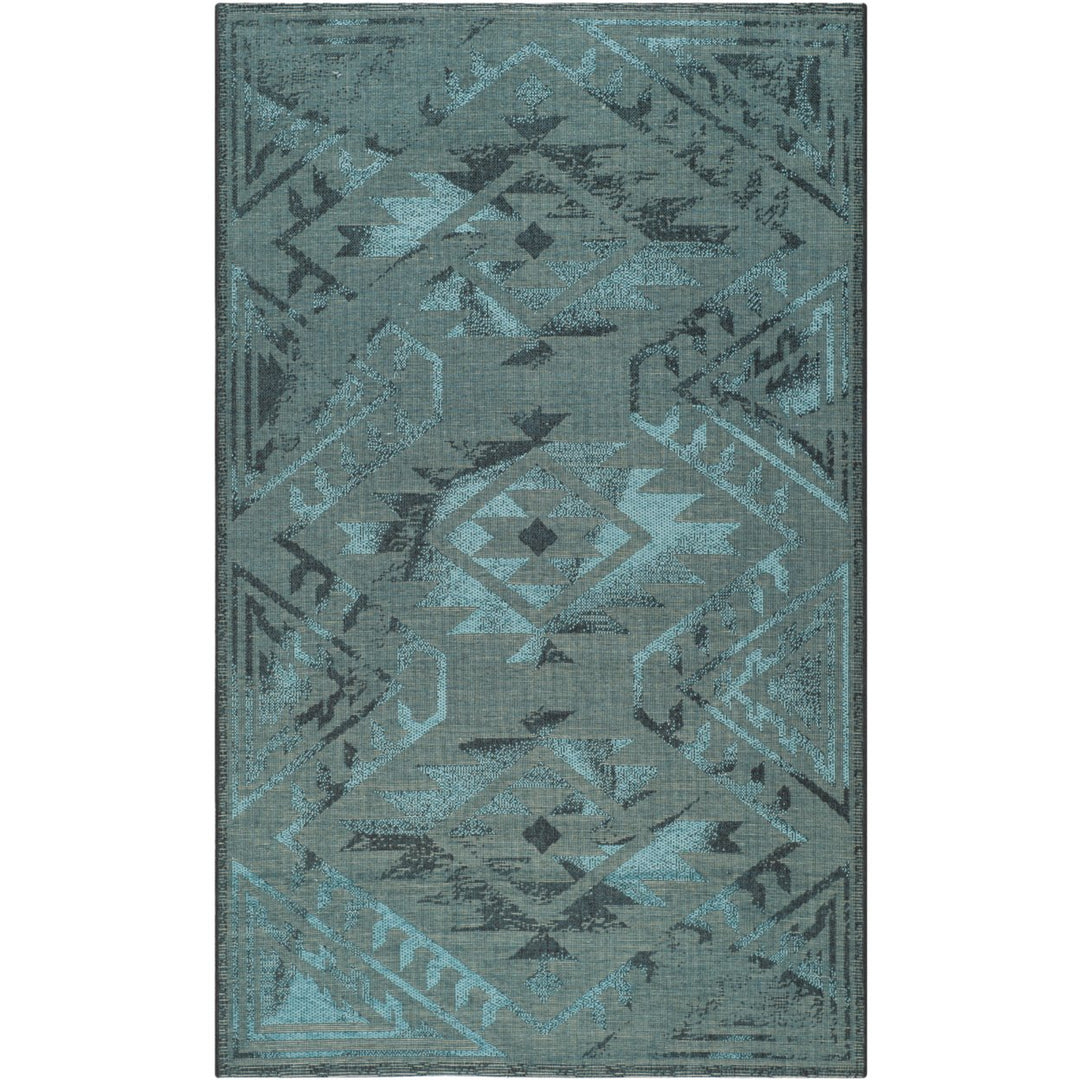 SAFAVIEH Palazzo PAL122-56C4 Black / Turquoise Rug Image 8