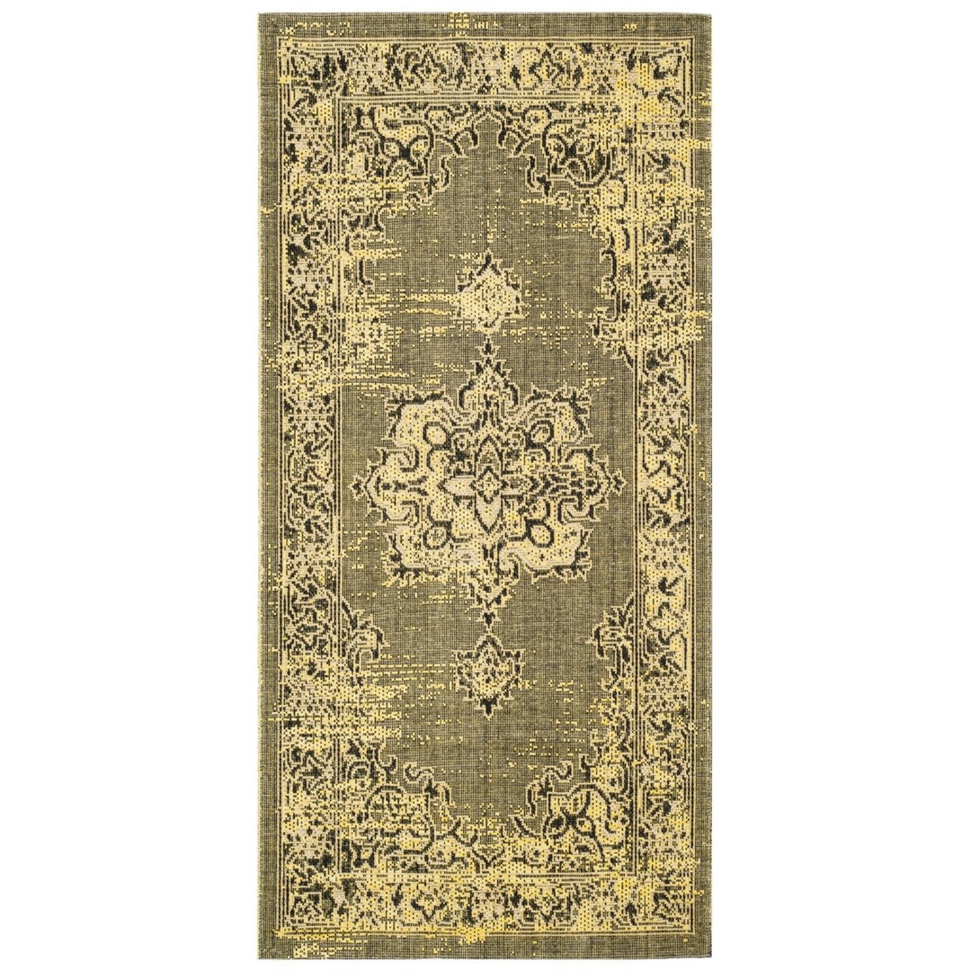 SAFAVIEH Palazzo Collection PAL124-9018 Yellow / Black Rug Image 8