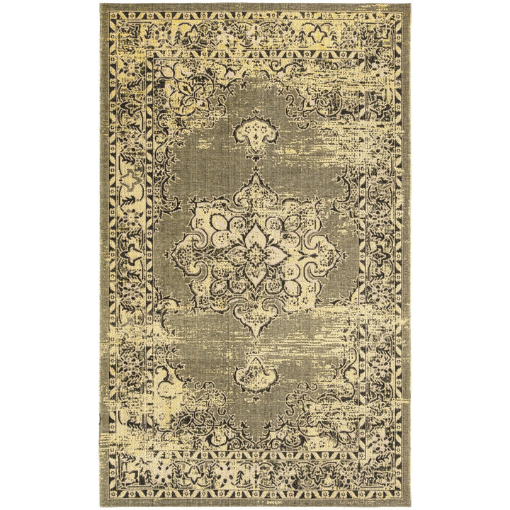 SAFAVIEH Palazzo Collection PAL124-9018 Yellow / Black Rug Image 1